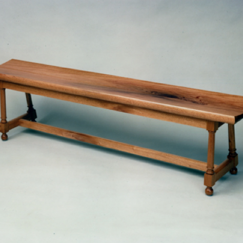 Outdoor bench, mahogany.